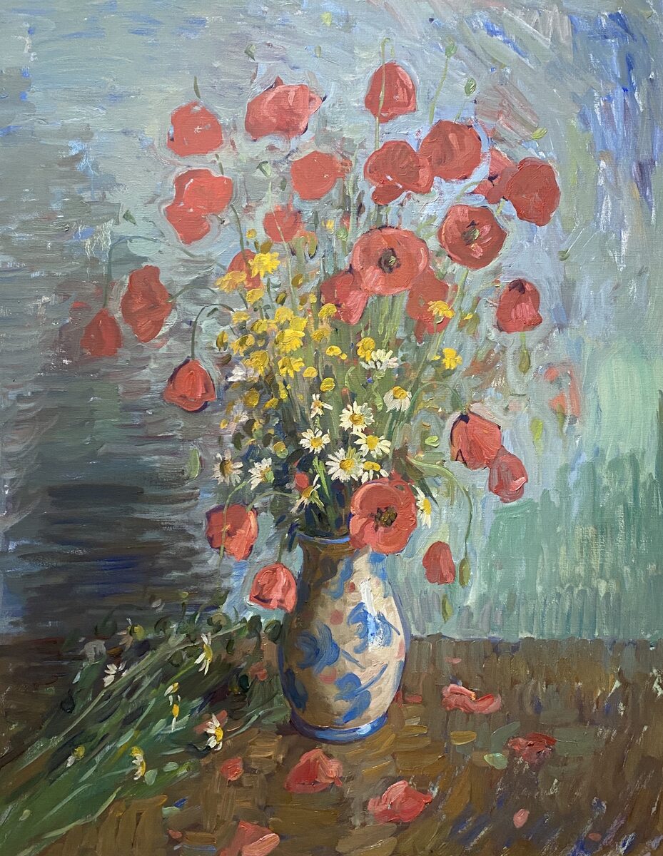 Poppies, Pale Green