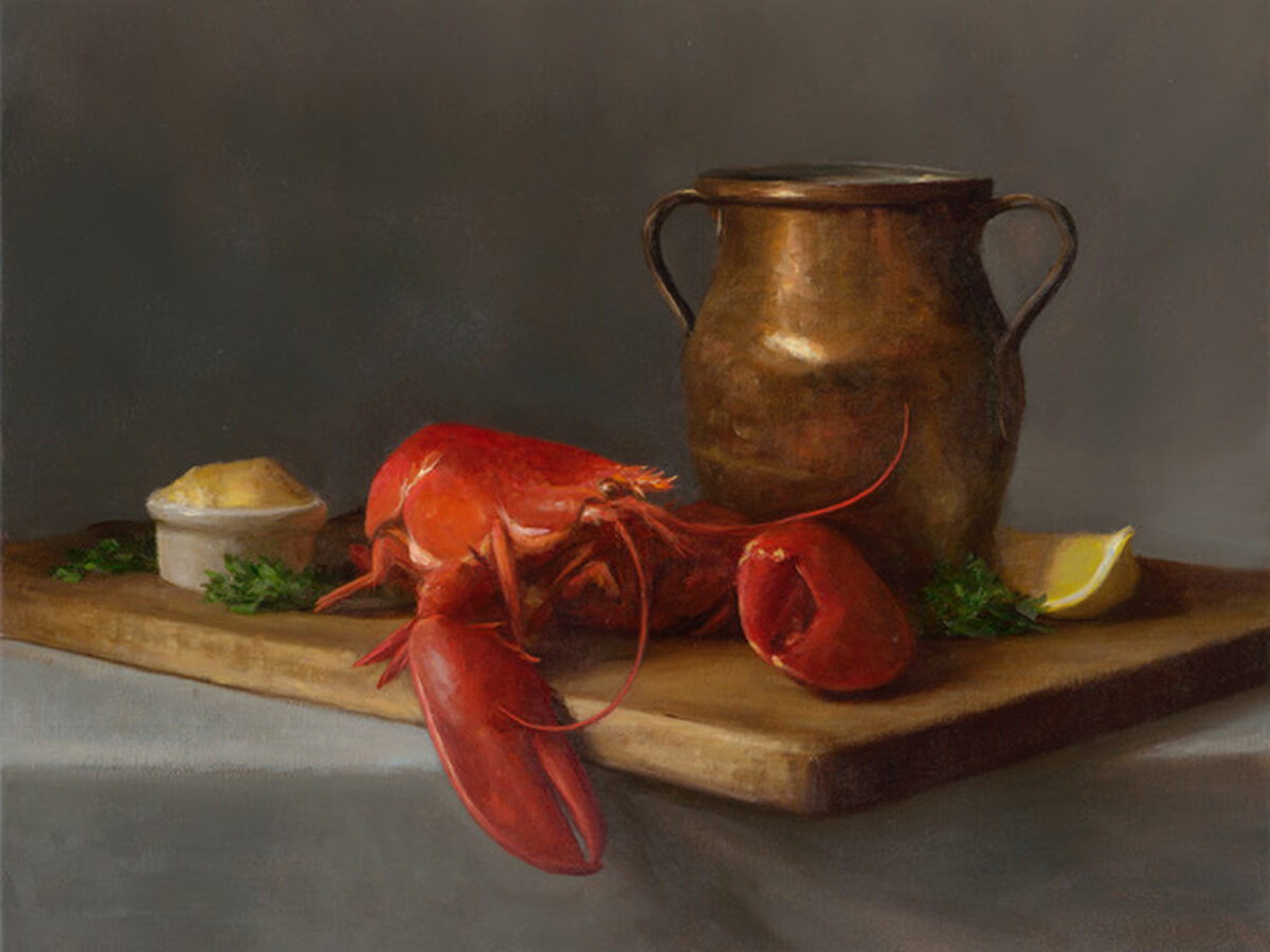 Lobster and Copper Pot