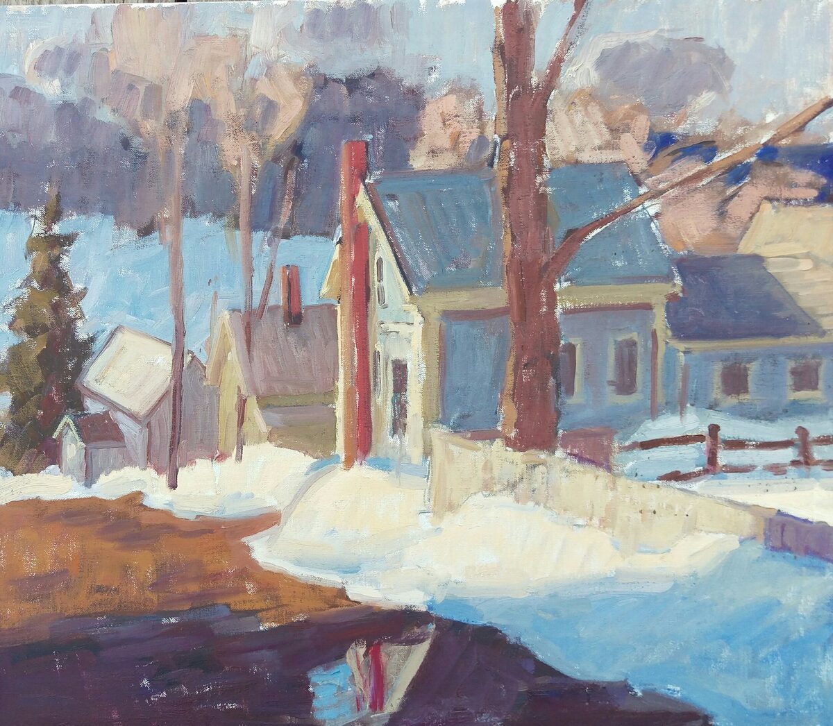 Snow Melt Vermont Village