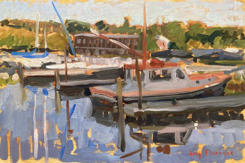 Docked Boats by Amy Florence