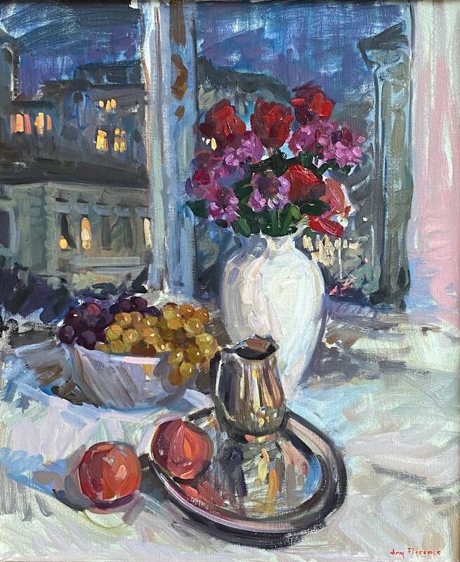 Red Flowers and G... by Amy Florence