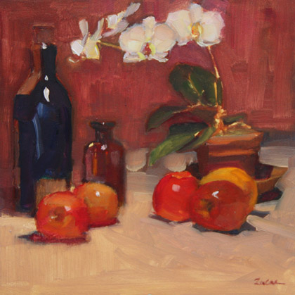Apples and Orchid... by Maryann Lucas
