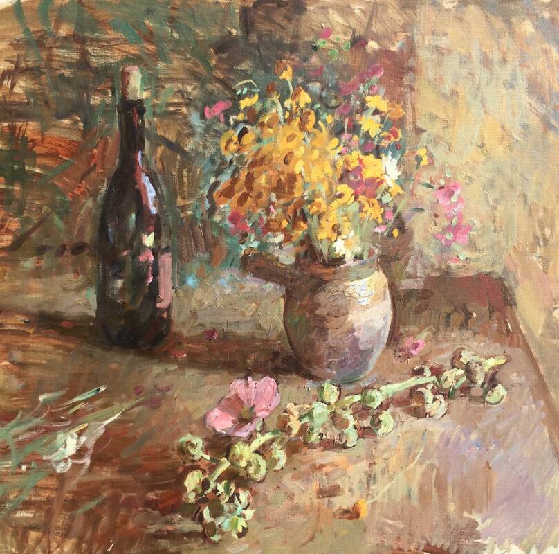 Hollyhock Still L... by Ben Fenske