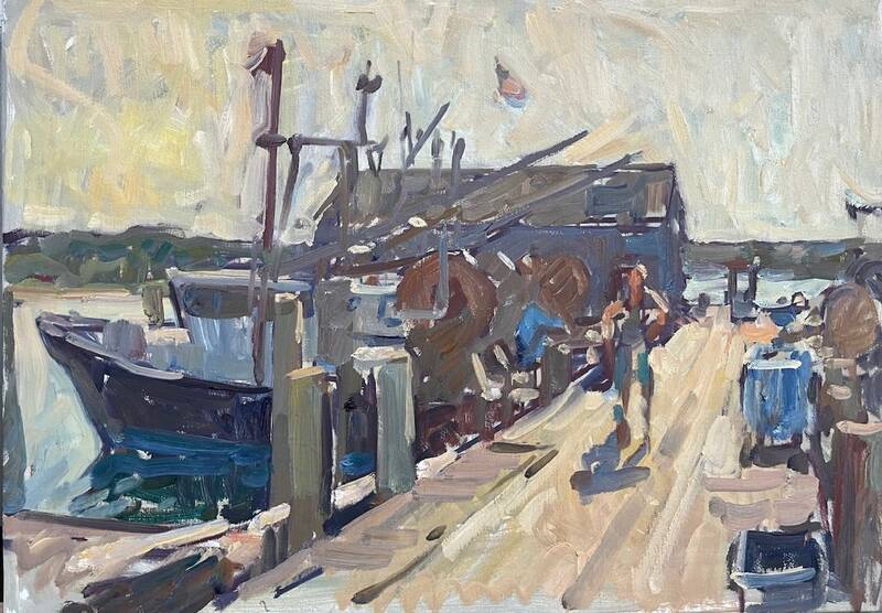 Montauk Dock Sket... by Ben Fenske