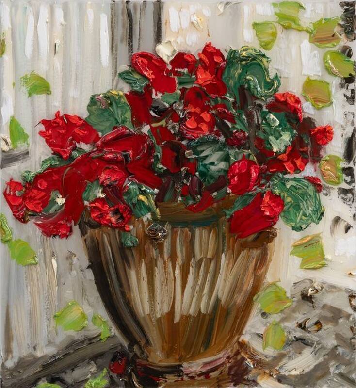 Geraniums Against... by Darius Yektai