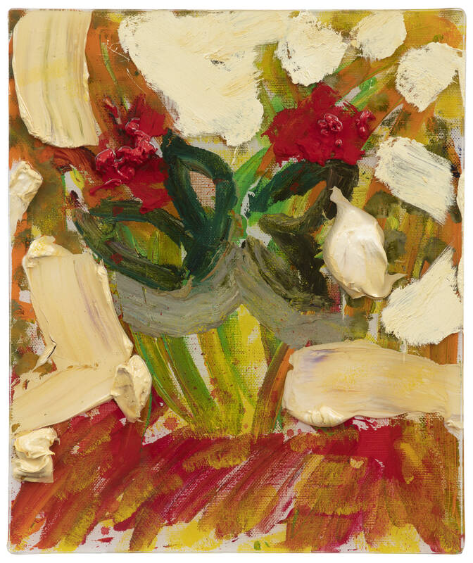 Red Flower Table by Darius Yektai