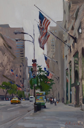 Flags on Fifth Av... by Marc Dalessio