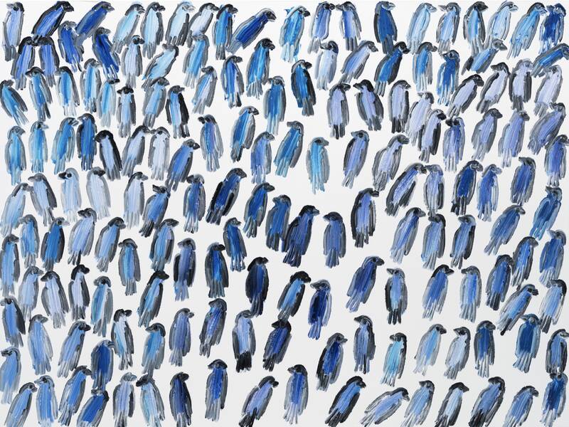 Blue Finches JMG1... by Hunt Slonem