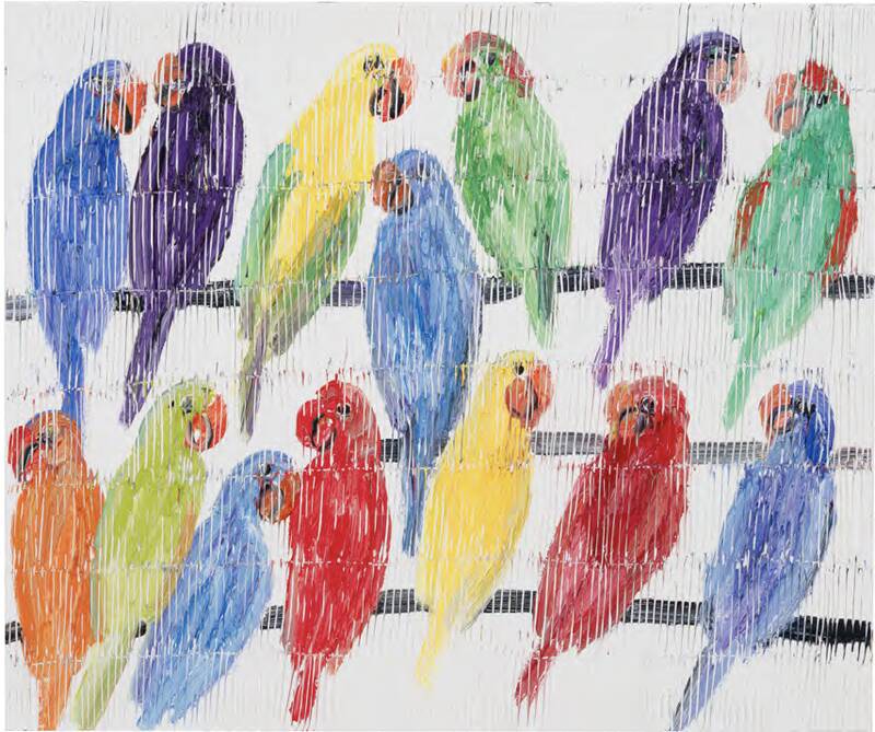 Conures AB1205 by Hunt Slonem