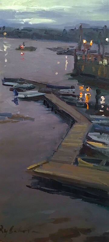 Evening Dock by Irina Rybakova