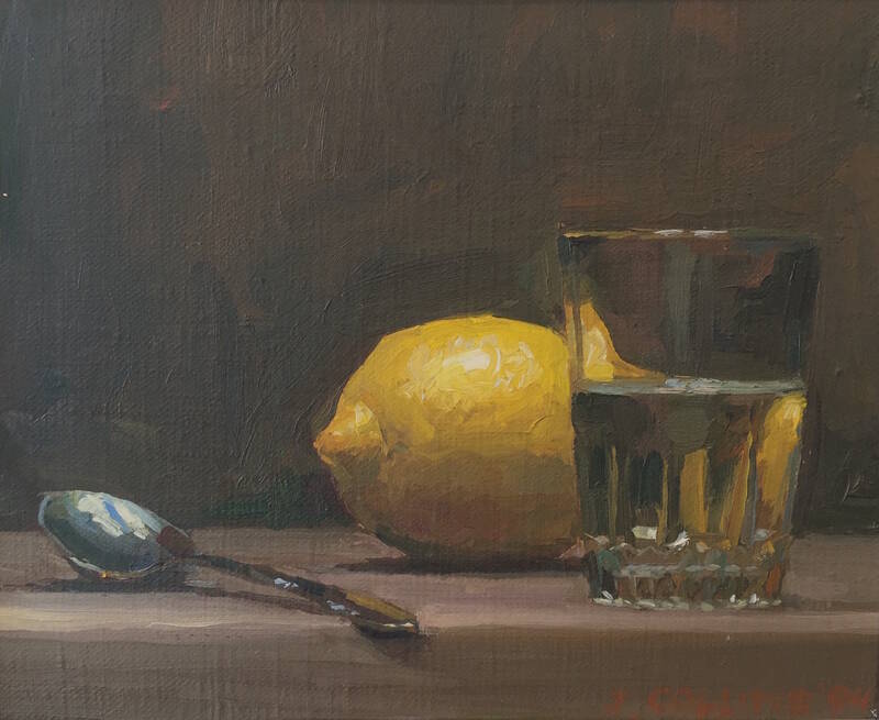 Lemon Painting wi... by Jacob Collins
