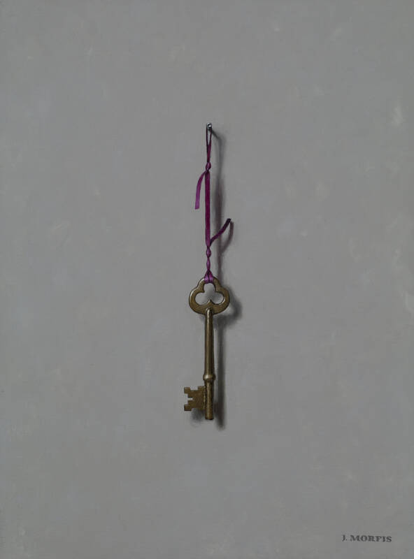 Burgundy Ribbon &... by John Morfis