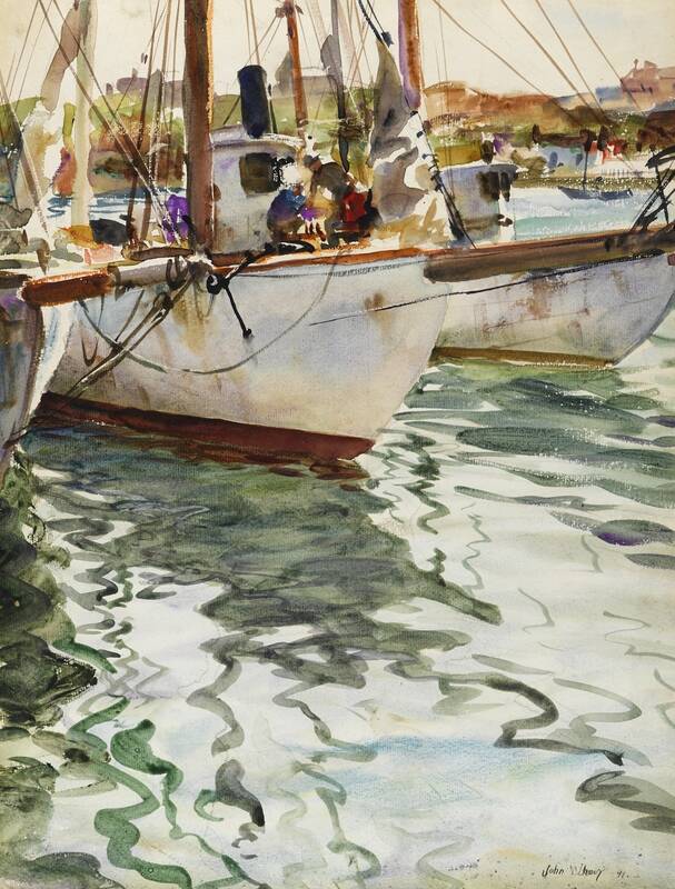 Fishing Boats I by John Whorf