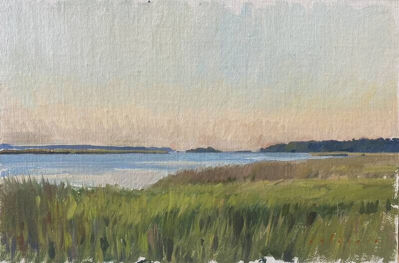 Beach Grass, Twil... by Marc Dalessio