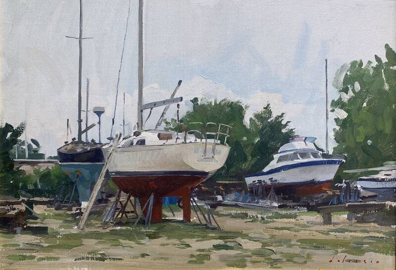 Boatyard (Three M... by Marc Dalessio