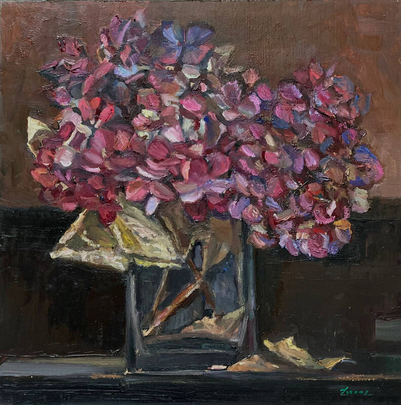 Dried Hydrangea by Maryann Lucas