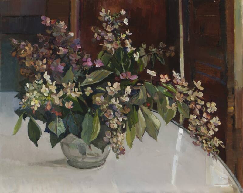 Hydrangea in Fall by Maryann Lucas