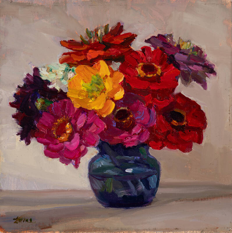 Little Blue Jar o... by Maryann Lucas