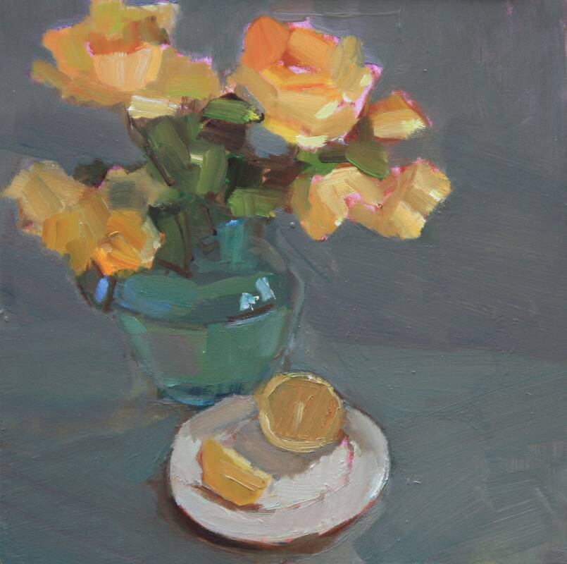 Yellow Roses in T... by Maryann Lucas