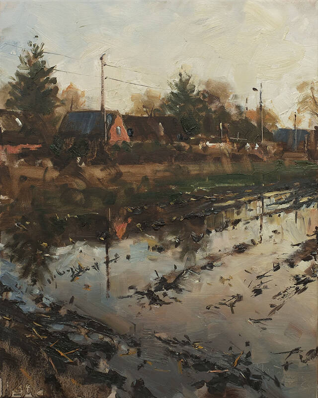 At the Dike I by Mathias Meinel