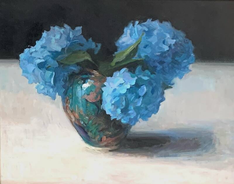 Blue Hydrangeas by Melissa Franklin Sanchez