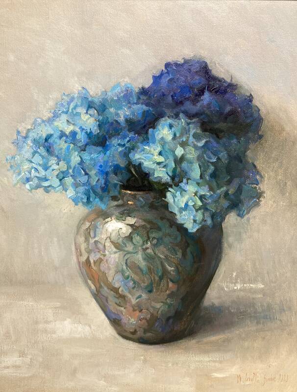 Blue Hydrangeas by Melissa Franklin Sanchez