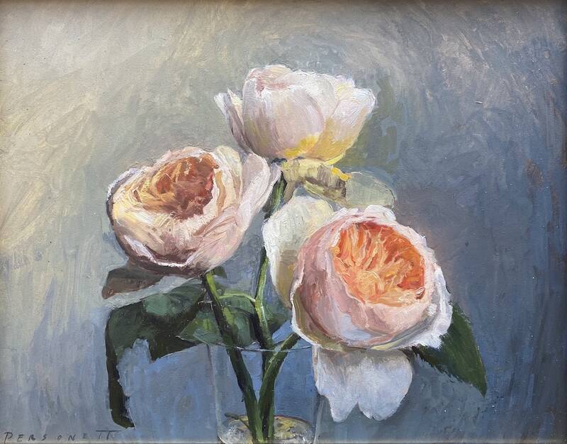 Peach Roses by Rachel Personett