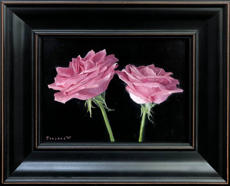 Two Pink Roses by Rachel Personett