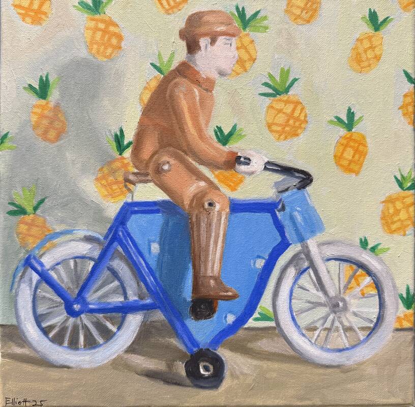 Man on Bicycle by Robert Elliott