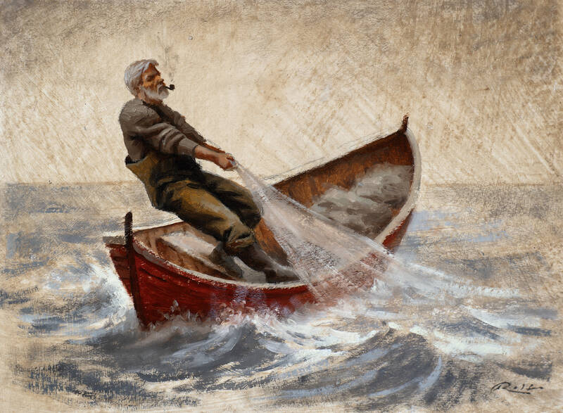 Hauling the Net by Rolf Hellem
