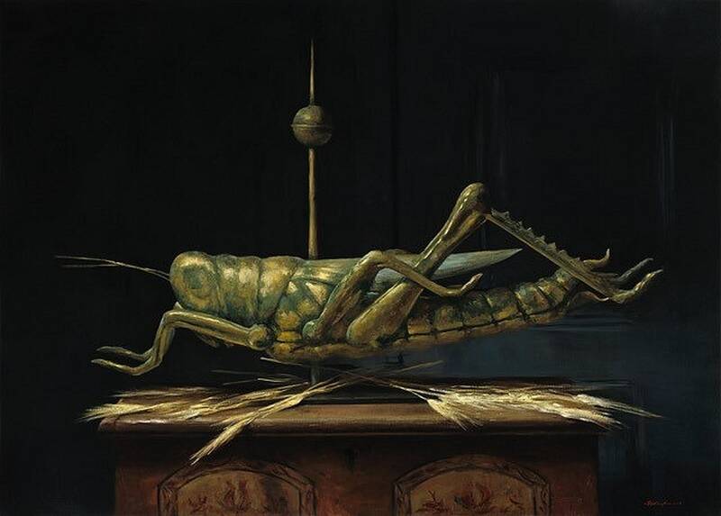 Antique Grasshopp... by Sarah Lamb