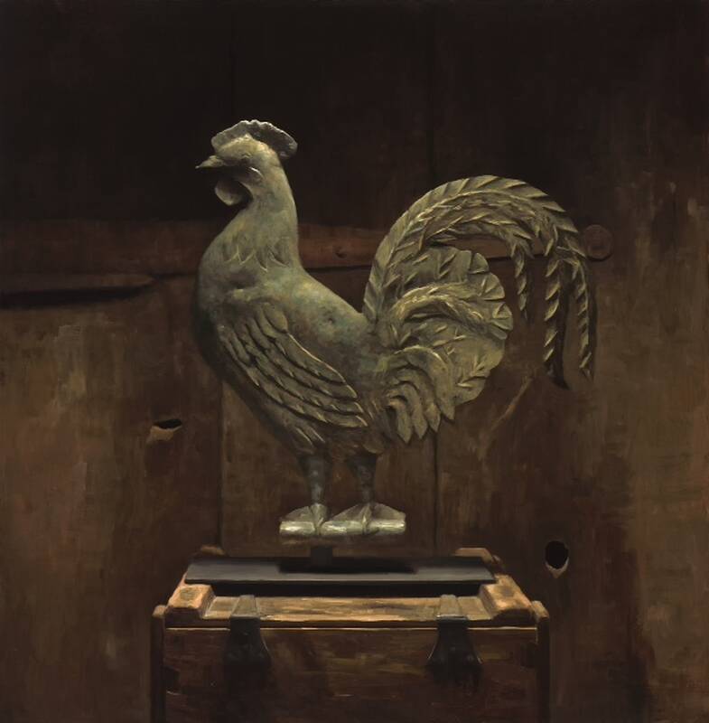Antique Rooster W... by Sarah Lamb