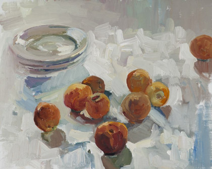 Scattered Peaches... by Maryann Lucas