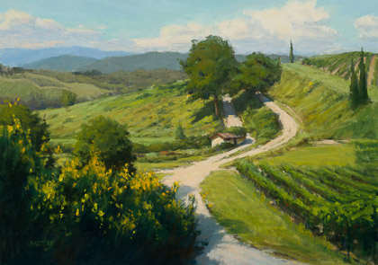 Tuscany Hillside by Carl Bretzke