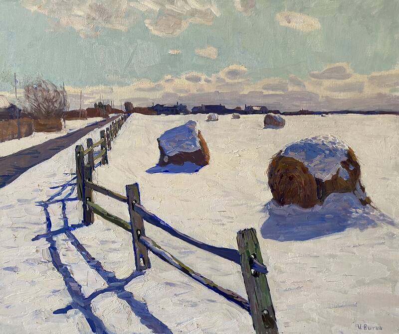 Hay Bales in the ... by Viktor Butko