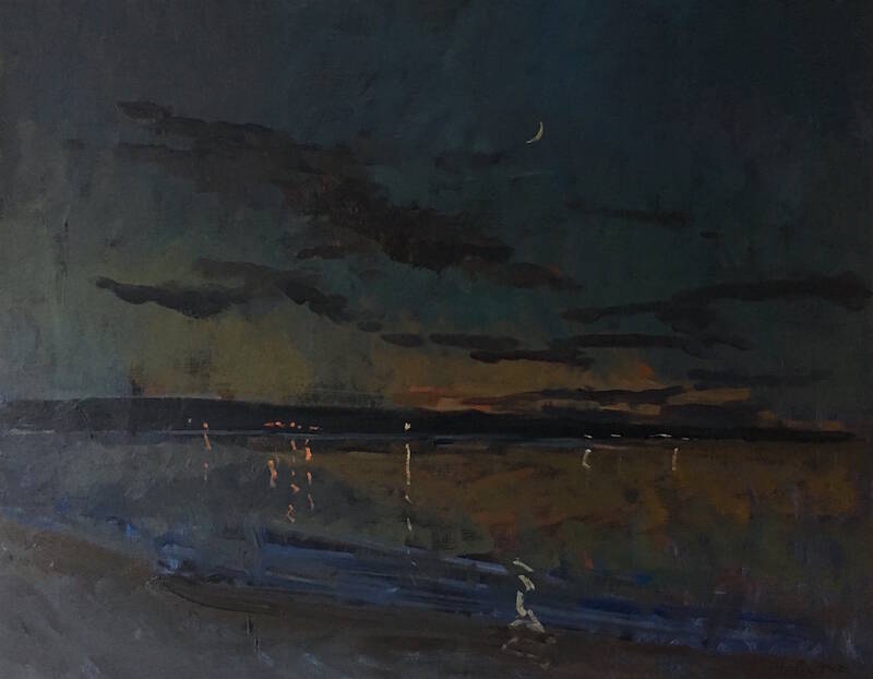 Long Beach, Moonr... by Viktor Butko