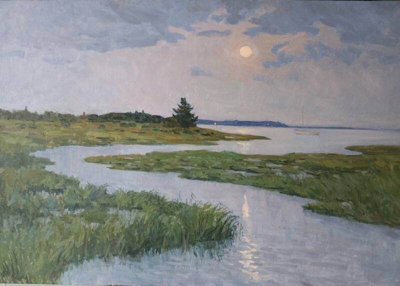 Moonrise Creek by Viktor Butko
